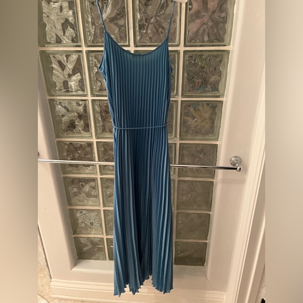 Vince blue pleated dress